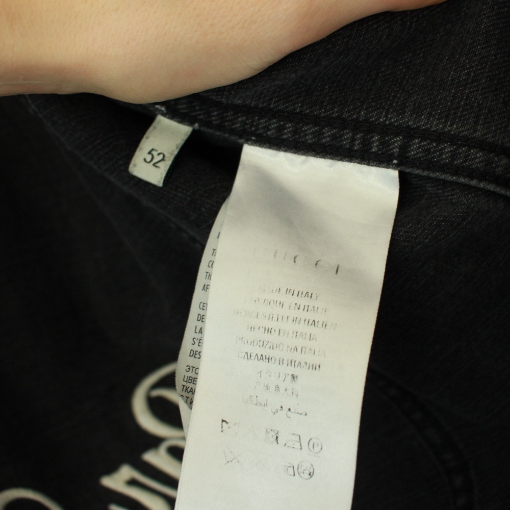 GUCCI “Blind For Love” Embroidered Denim Jacket — RARE - Picture 12 of 16